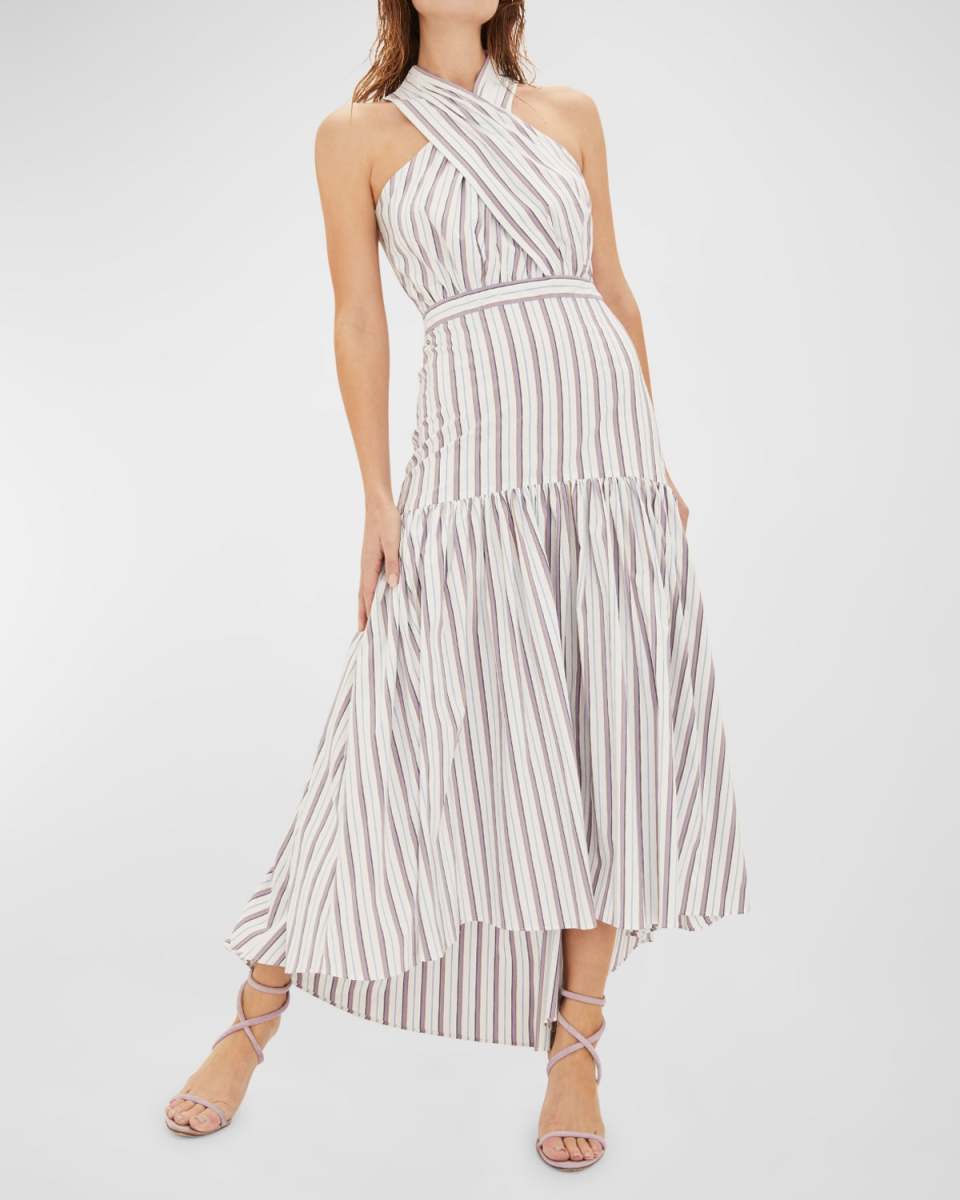 Radley Striped Halter Midi Dress